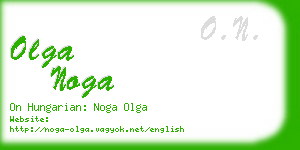 olga noga business card